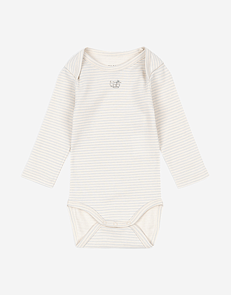 Body m/ Konvolutt Hals - 100% Øko Bomull | Fio Stripe LS Body
