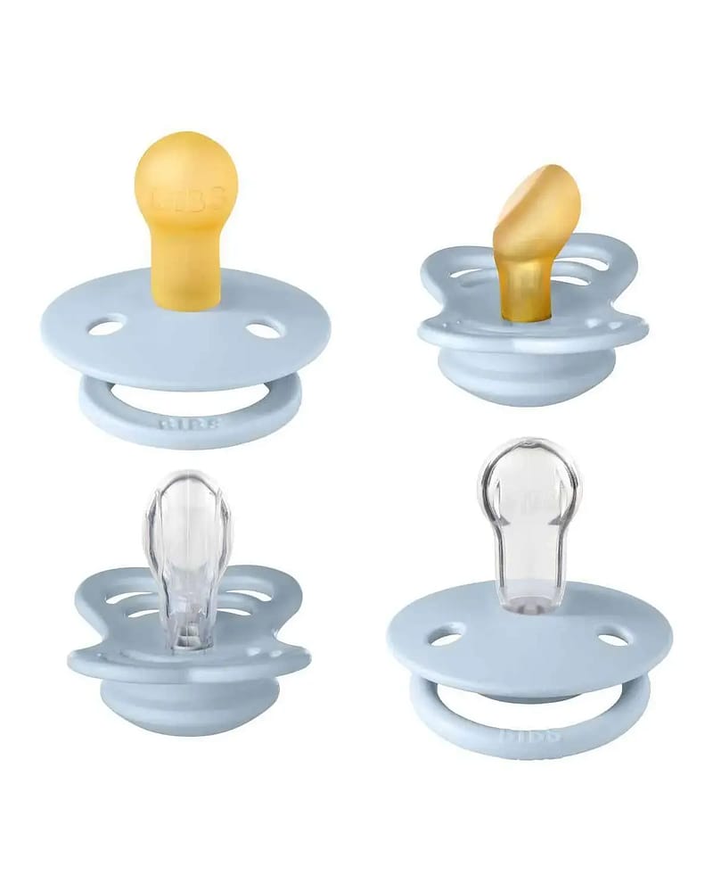 BIBS Try-it-Collection - Smokkepakke 4stk, Naturgummi | 0-6 mnd