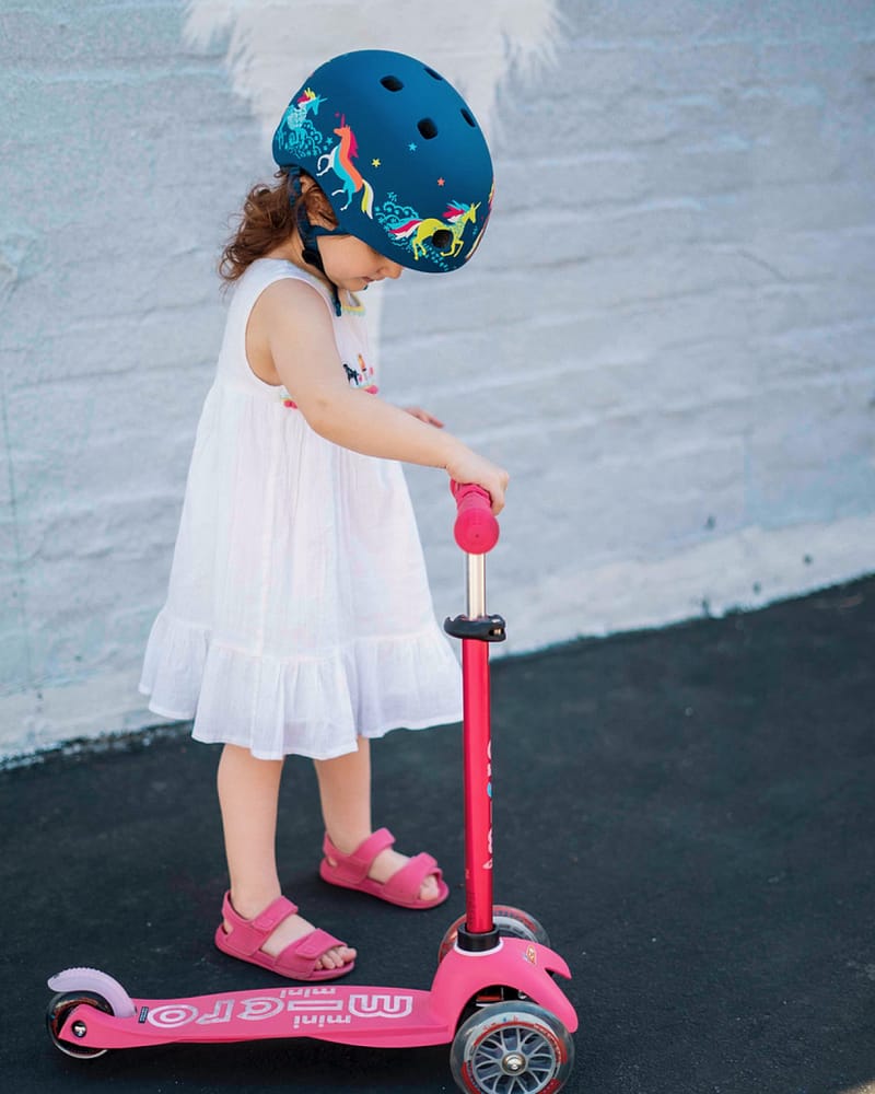 Unicorn Hjelm for Barn – Justerbar Sykkelhjelm m/ LED-lys