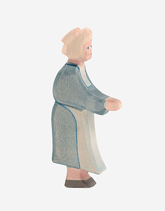 Trefigur Bestemor - Håndlaget Dukketeater Dukke | Grandma, Red Riding Hood