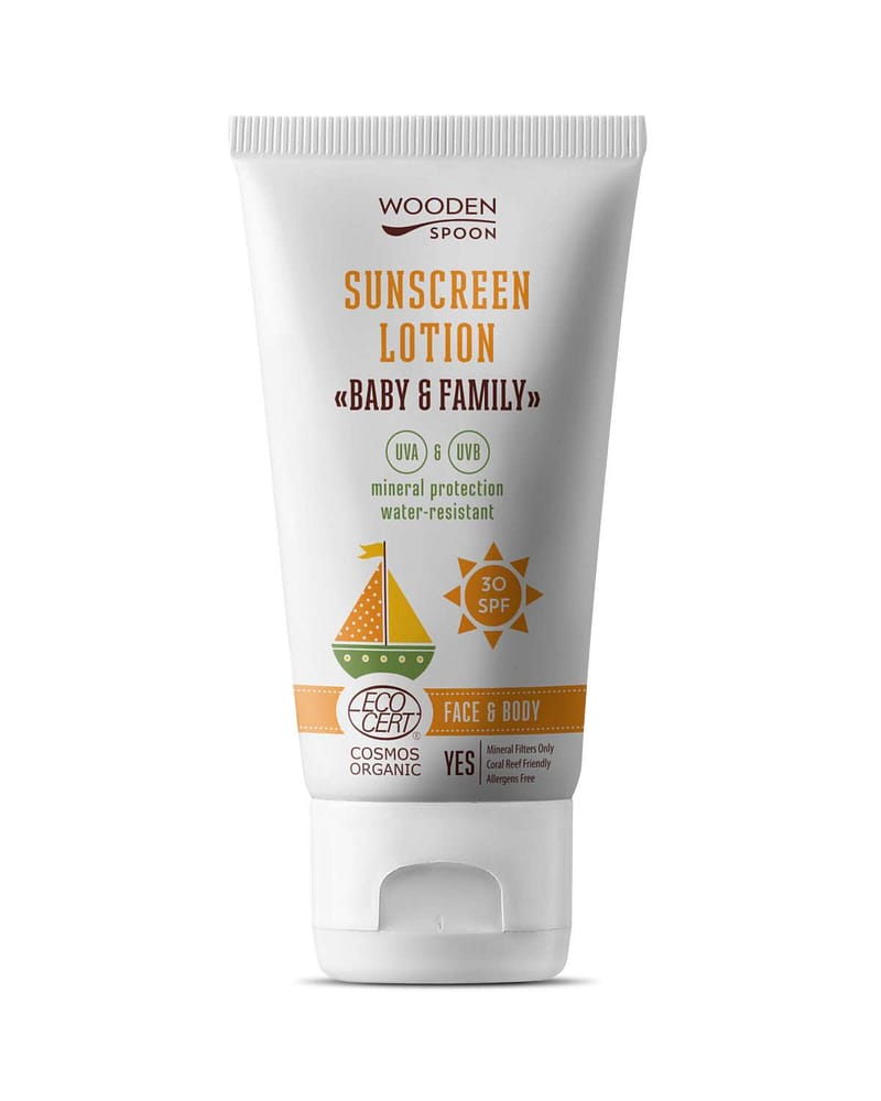 Solkrem Baby & Family SPF30 - Mineral, 100% Naturlig - Trygg for Nyfødt | 150ml