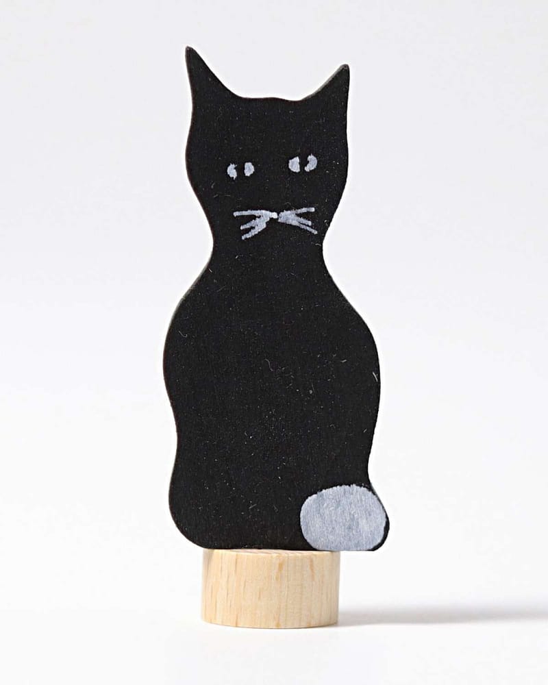 Katt til Bursdagsring - Halloween Dekorasjon | Figur Grimms Lysestake