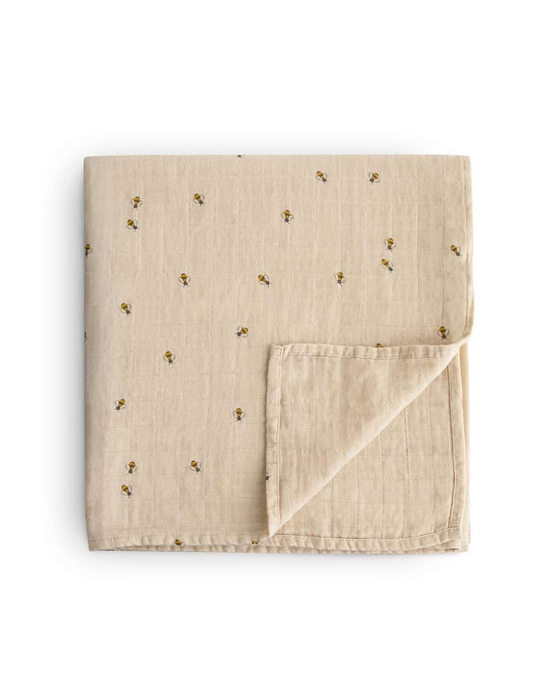 Swaddle Teppe - 100% Økologisk Musselin | 120x120cm