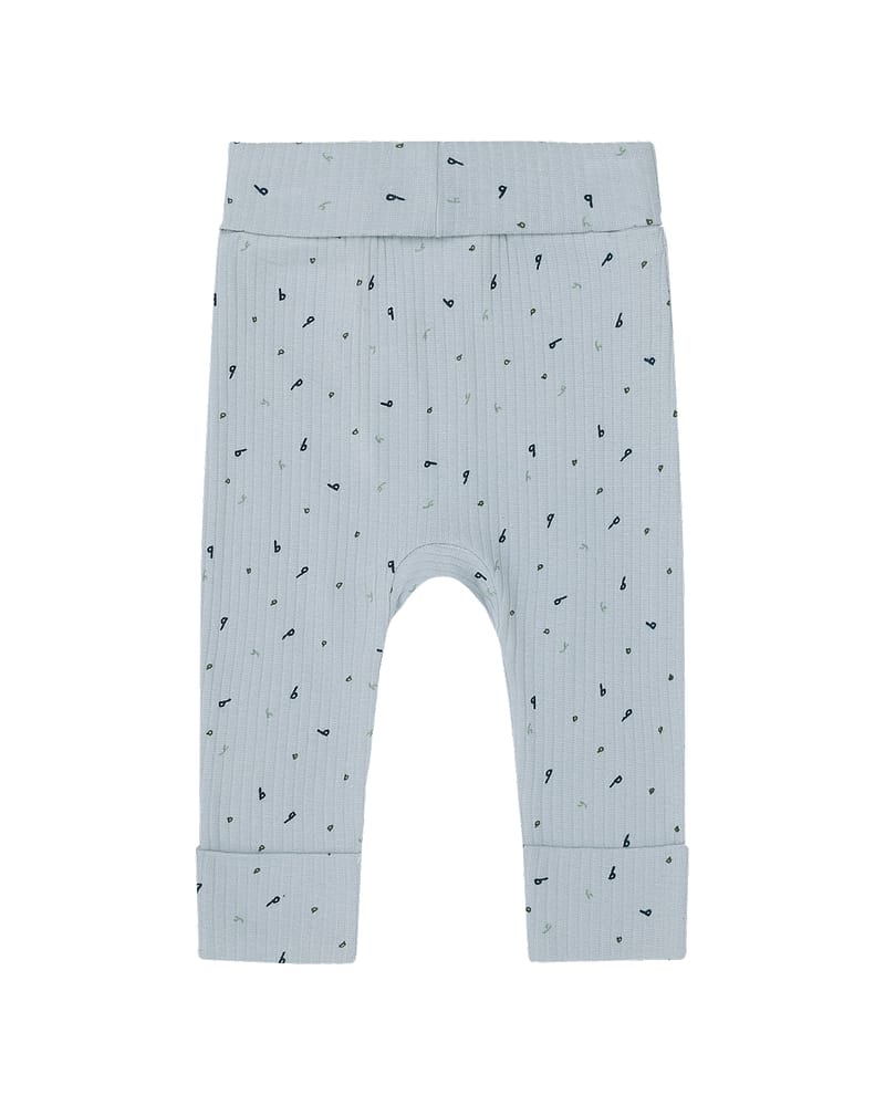 Leggings Baby med dobbelt liv & trylleføtter - Øko Bomull | Luca Letter Aop