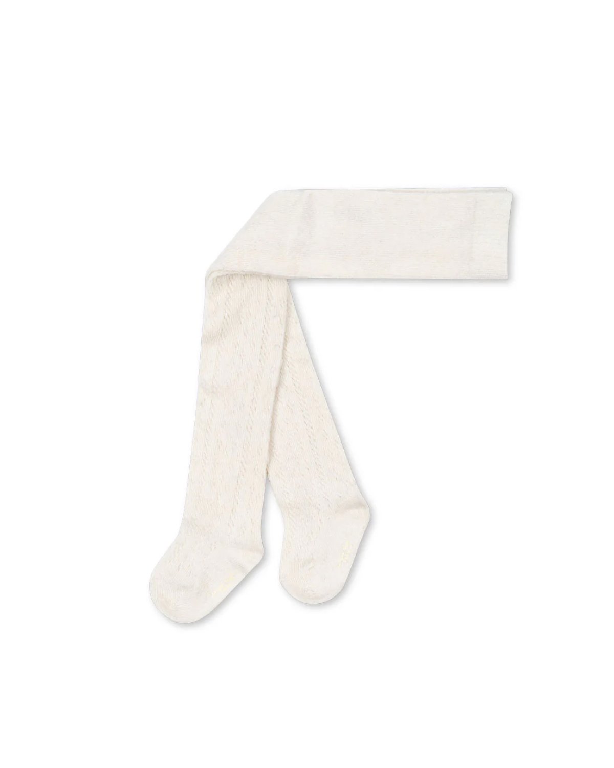 Strømpebukse med Mønster – Bomull / Ull | Wool Pointelle Tights, Off white