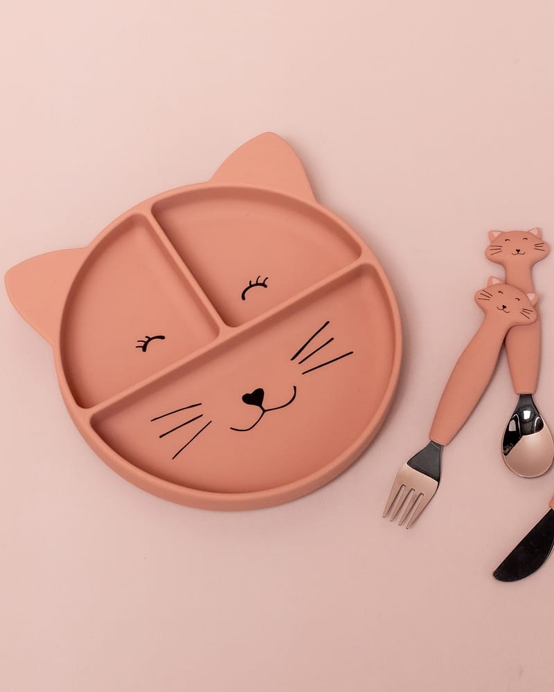 Tallerken med flere rom & Sugekopp - Silikon