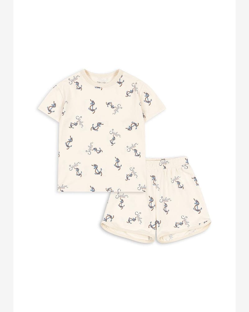 T-Skjorte & Shorts Sett Barn - Øko Bomull | Basic Set