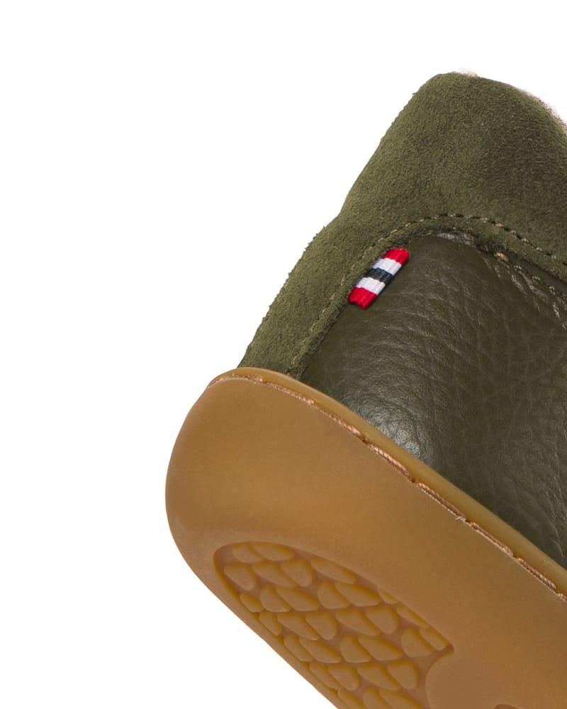 Viking Barfotsko i Skinn m/ Fôr i Filtet Ull - Gode Første Sko | Alv Rena Barefoot Warm 2V