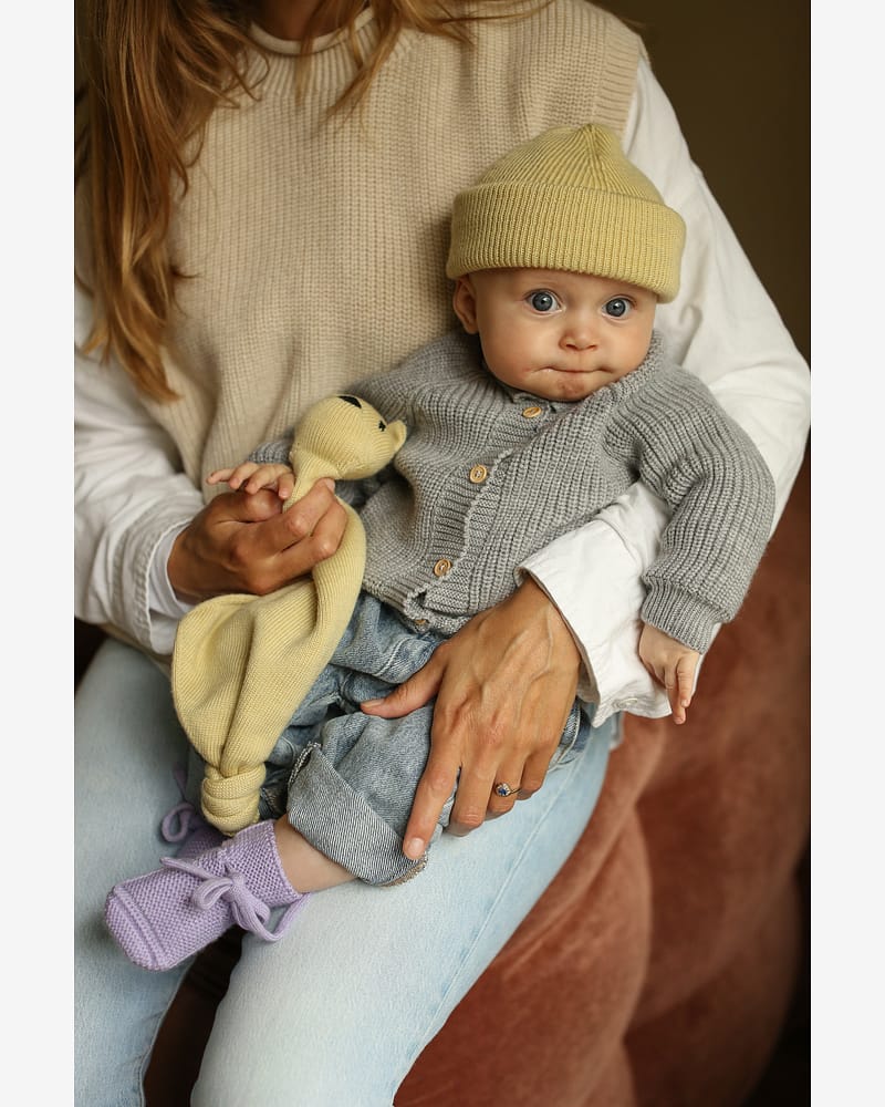 Ull Beanie barn – 100% Merino, Ubehandlet | Ribb Lue Newborn Fonzie