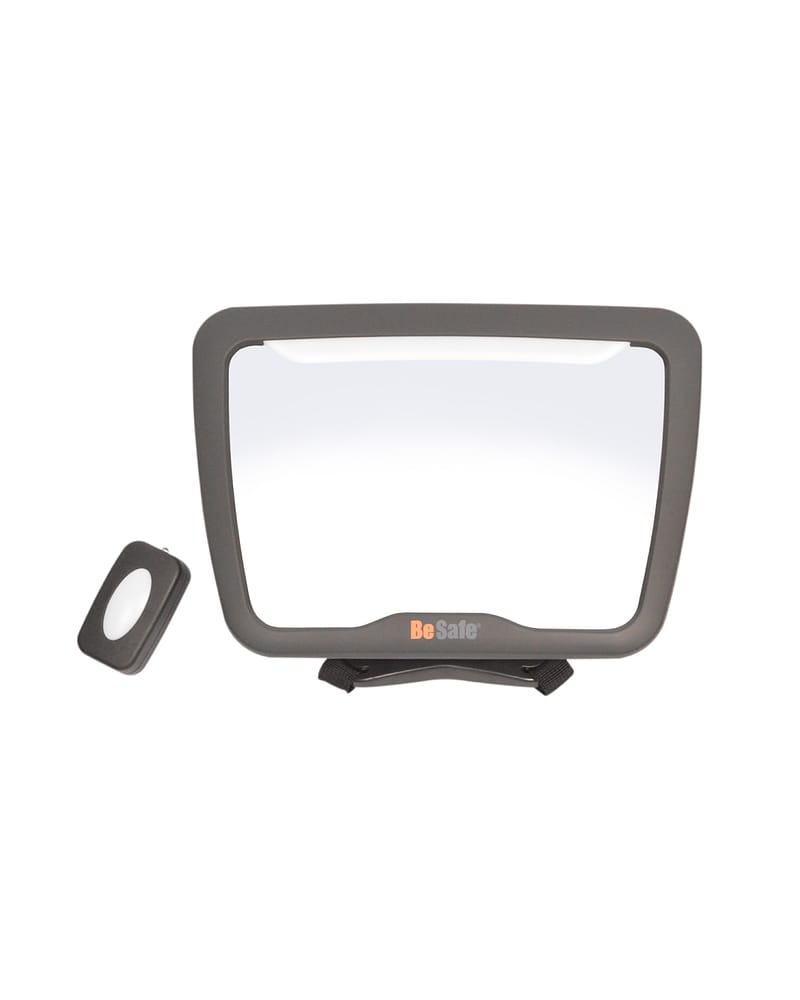 BeSafe Bilspeil Baby Mirror XL ² - m/ Fjernkontrollstyrt LED lys