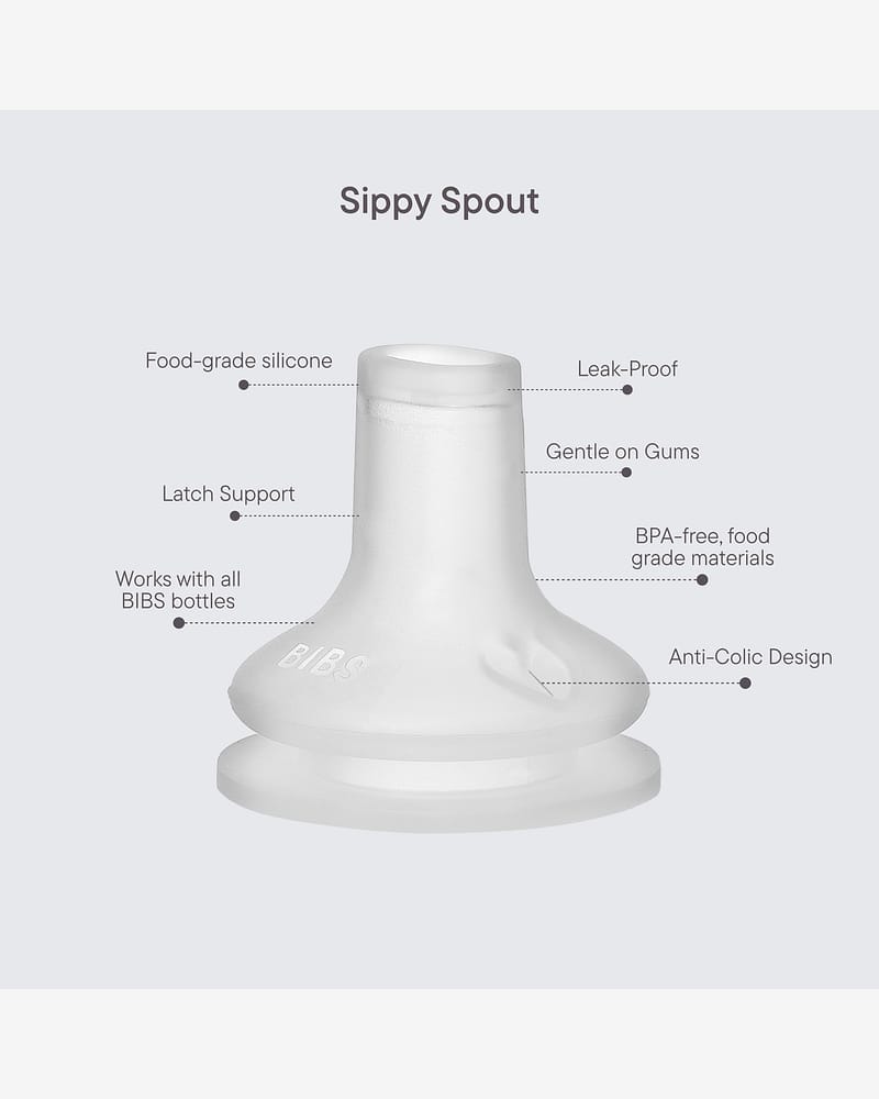 BIBS Flaskesmokk i Silikon til Tåteflaske 2pk - Baby Bottle Spout | Fra rundt 6 mnd