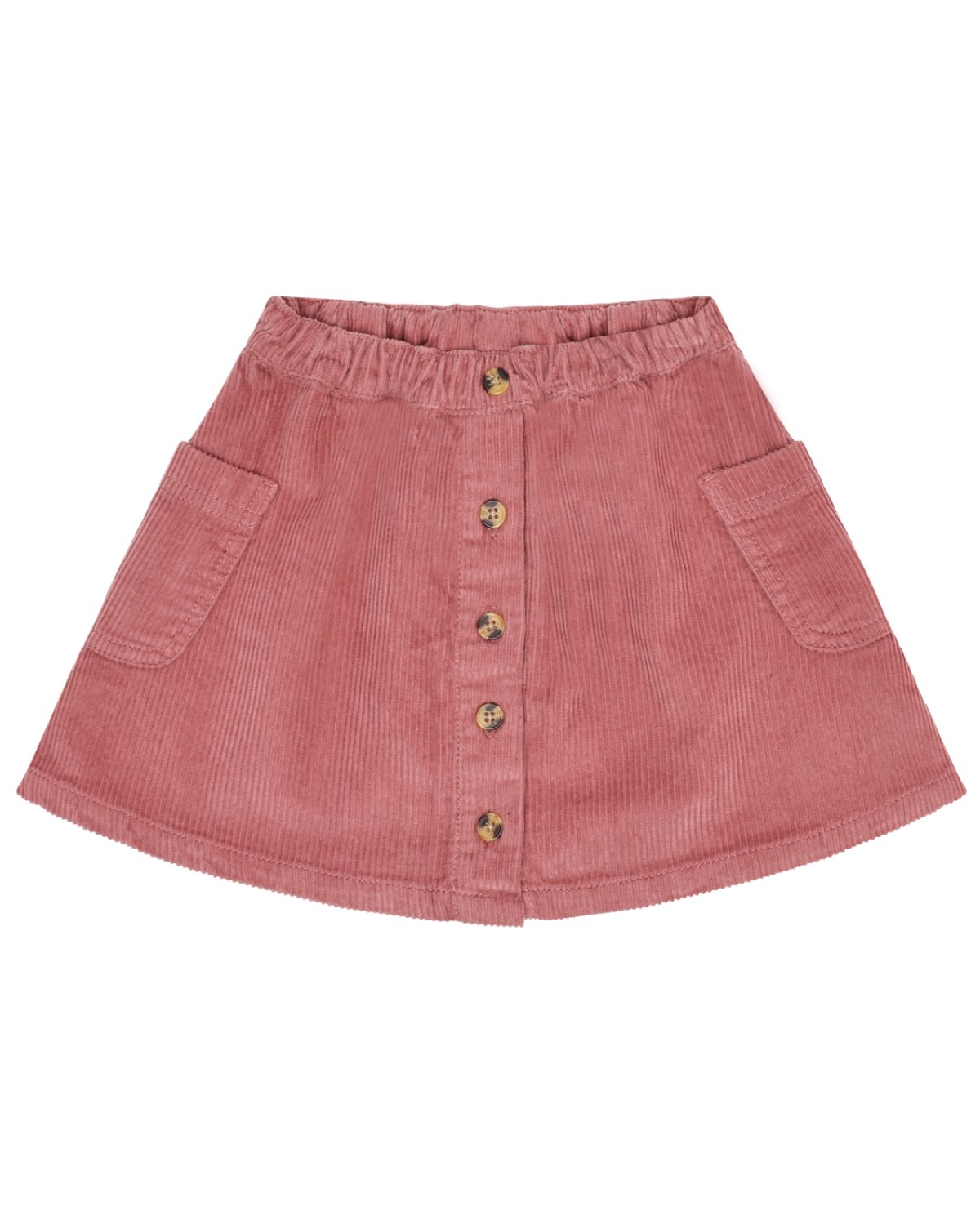 Skjørt Barn – Cordfløyel | Nanna Solid Corduroy, Rosa - Dry Rose