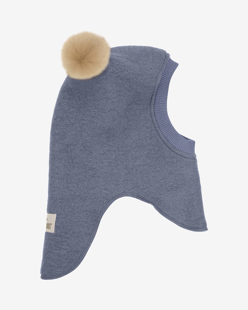 Balaclava Ull 2-Lags - Børstet Ullfleece | Alpaca Pompoms