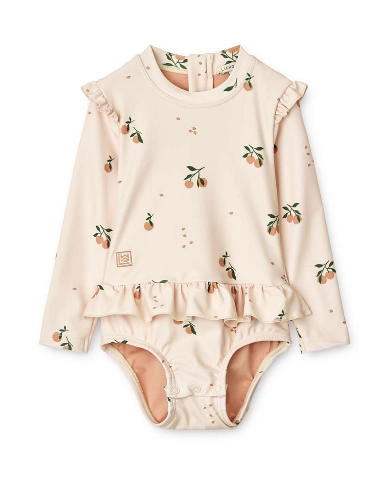 Badedrakt med Armer og Volanger - UV drakt UPF 40+ | Sille