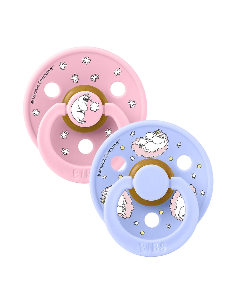 BIBS x Moomin Smokk 2pk - Rund, Naturgummi