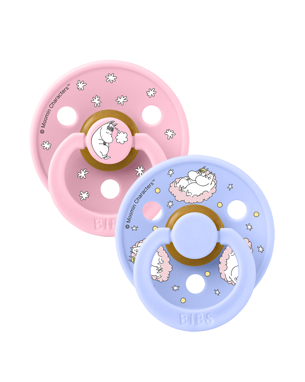 BIBS x Moomin Smokk 2pk - Rund, Naturgummi