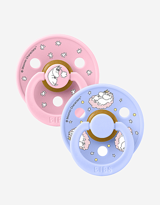 BIBS x Moomin Smokk 2pk - Rund, Naturgummi