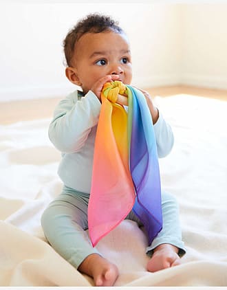 Biteleke m/ koseklut 2i1 - 100% Naturlig | Rainbow Baby Teether