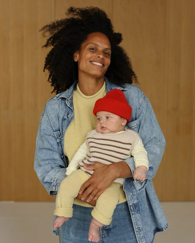 Ullvest Baby - HVID Vest Harvey - 100% Merino - Cream / Mocha