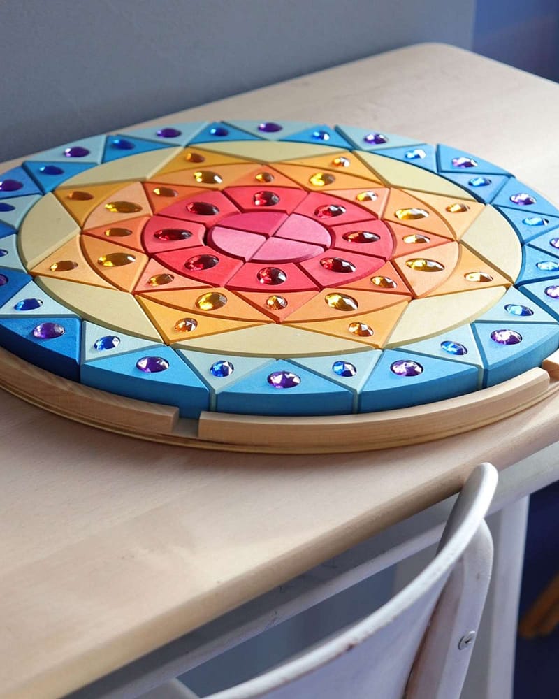 Mandala Puslespill - 76 klosser og diamanter | Sparkling Mandala Sun