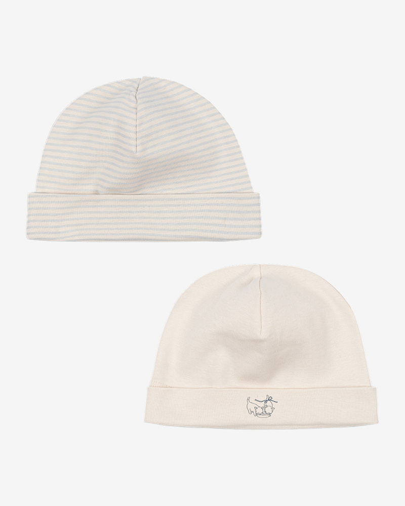 2pk Babylue - Øko Bomull | Fio Beanie