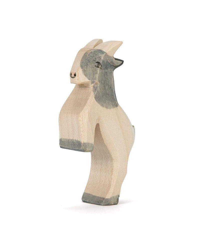 Geit – Håndlaget Trefigur | Bondegård Leke, Geit