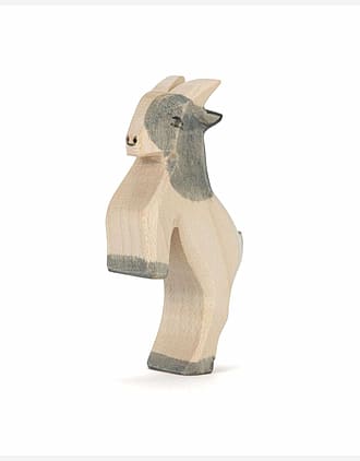 Geit – Håndlaget Trefigur | Bondegård Leke, Geit