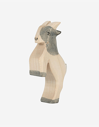 Geit – Håndlaget Trefigur | Bondegård Leke, Geit