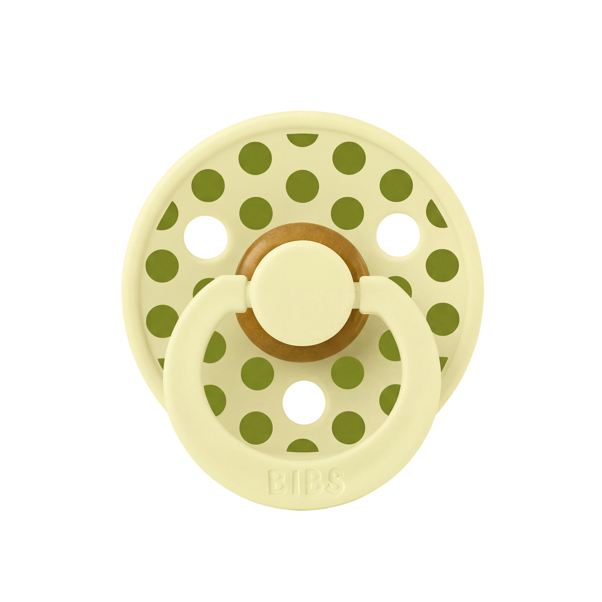 BIBS Smokk Studio Colour – Rund, Naturgummi | Polka, Luna Wasabi