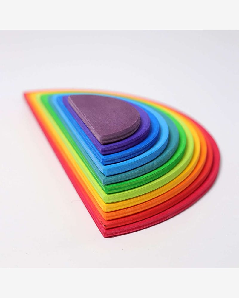 Regnbue Halvsirkel-plater - Stableleke i Tre | Montessori Leker