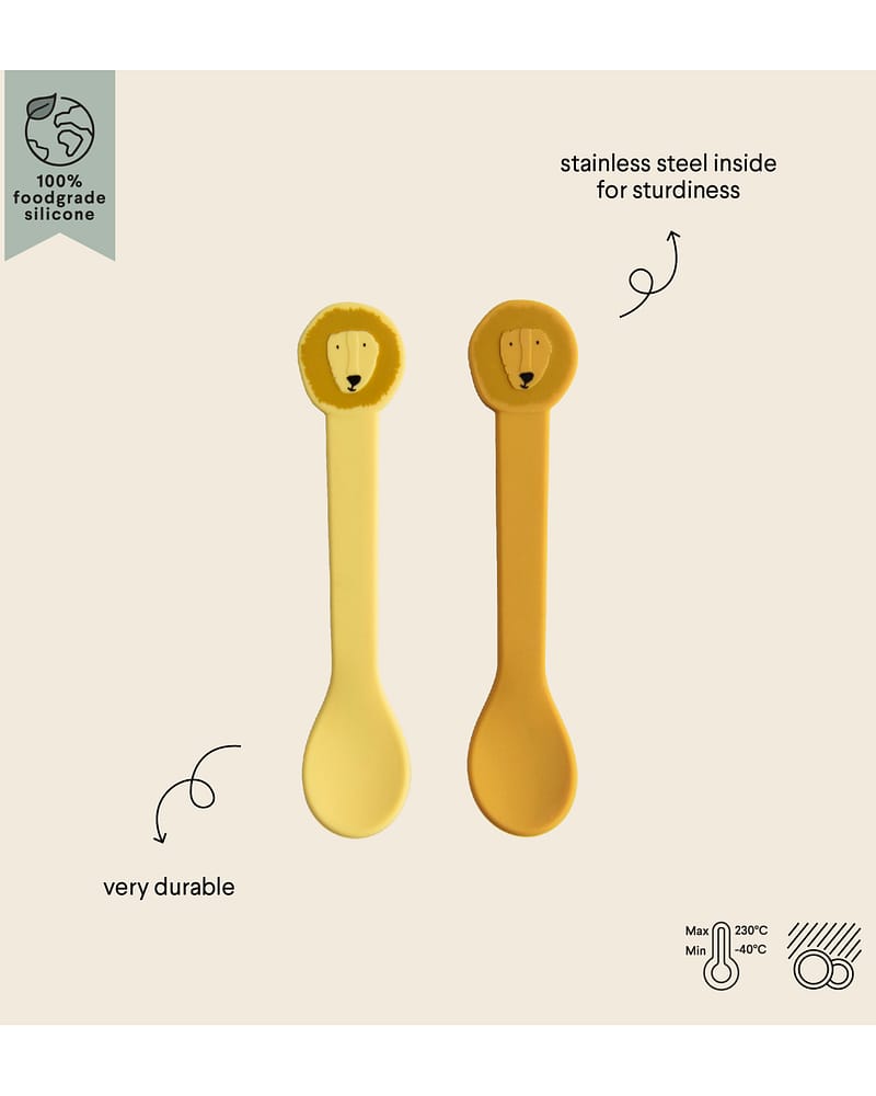 Babyskje 2pk - 100% Silikon & Rustfritt Stål