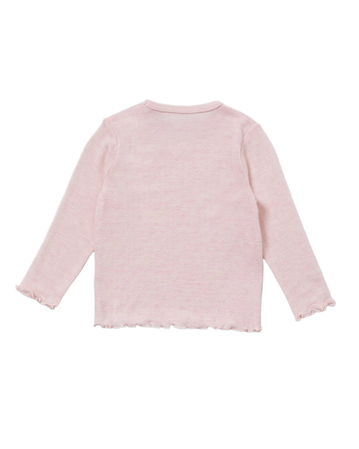 Ulltrøye m/ Volanger - Tynn ullkvalitet - 100% Merino, Pointelle