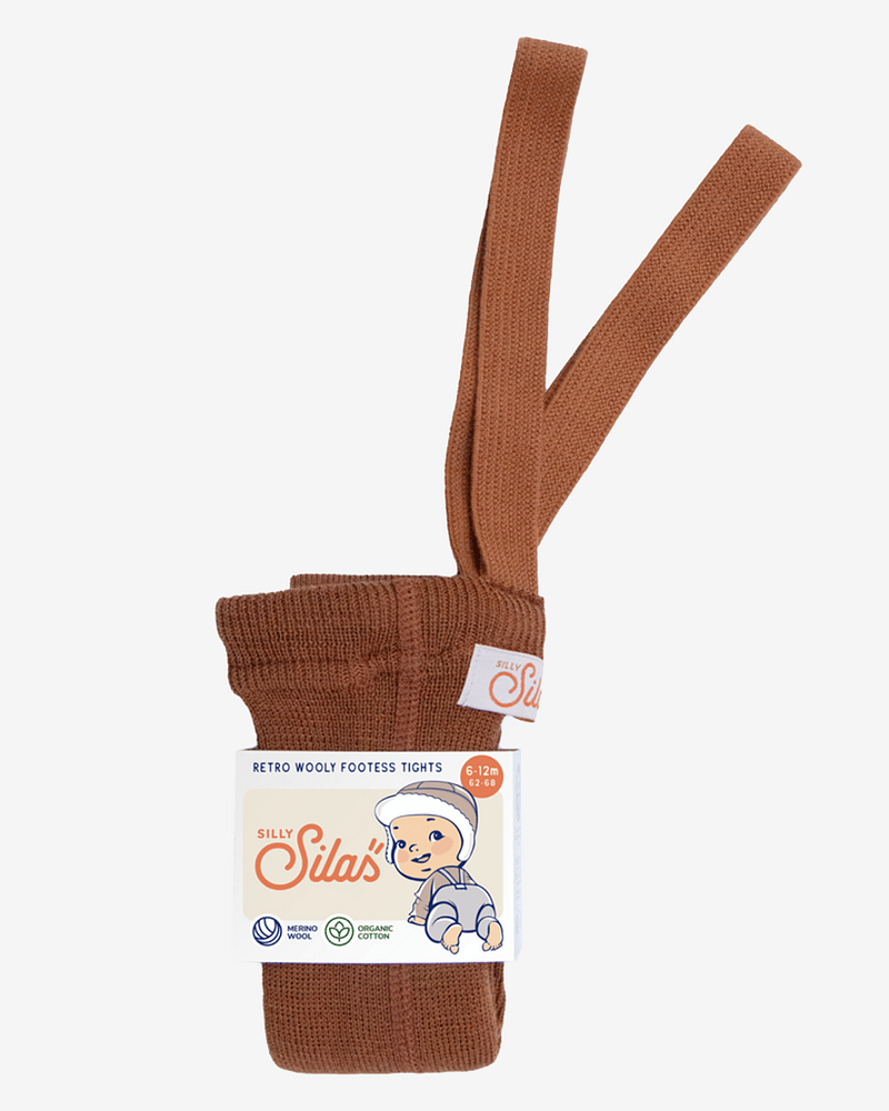 Ullstrømpebukse u/ føtter m/ sele | Wooly Footless Tights