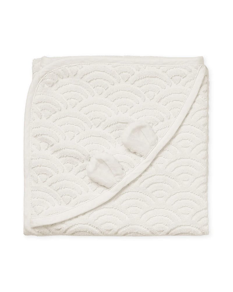 Badehåndkle Baby m/ Hette | 80x80 cm - 100% Økologisk Bomullsfrotté