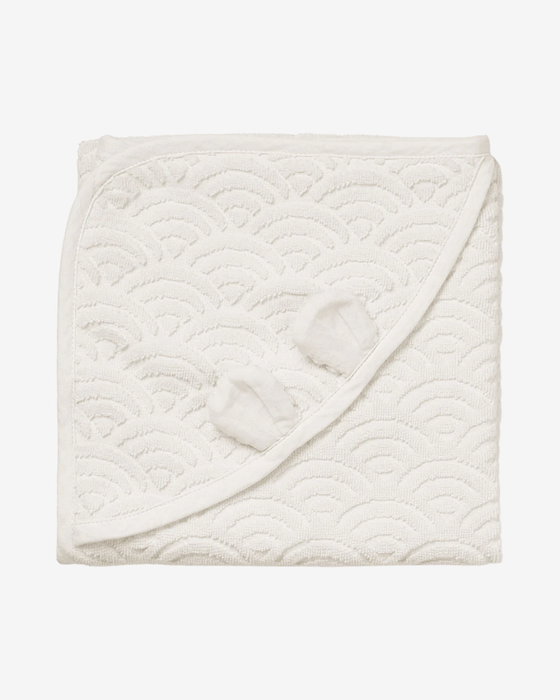 Badehåndkle Baby m/ Hette | 80x80 cm - 100% Økologisk Bomullsfrotté