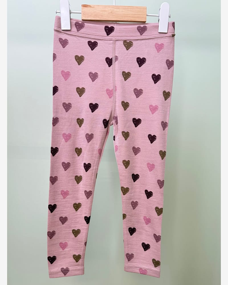 Leggings Barn - Ull/Bambusviskose | Laki Hearts