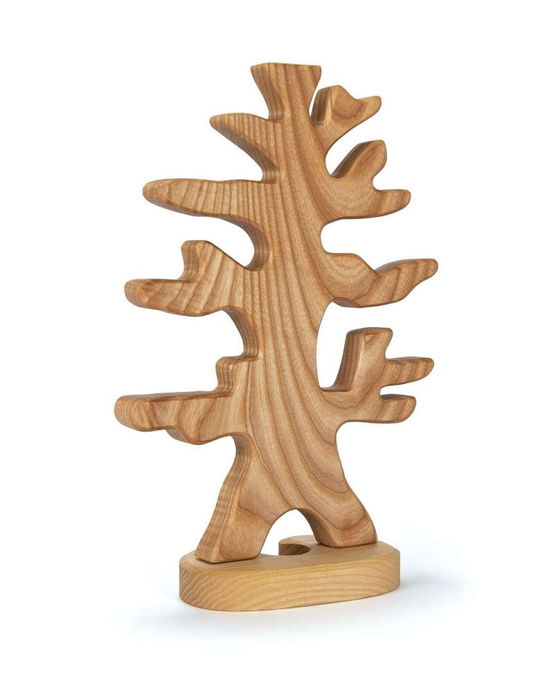 Stort Tre for trefigurer - 32cm - Håndlaget | Bird Tree With Support