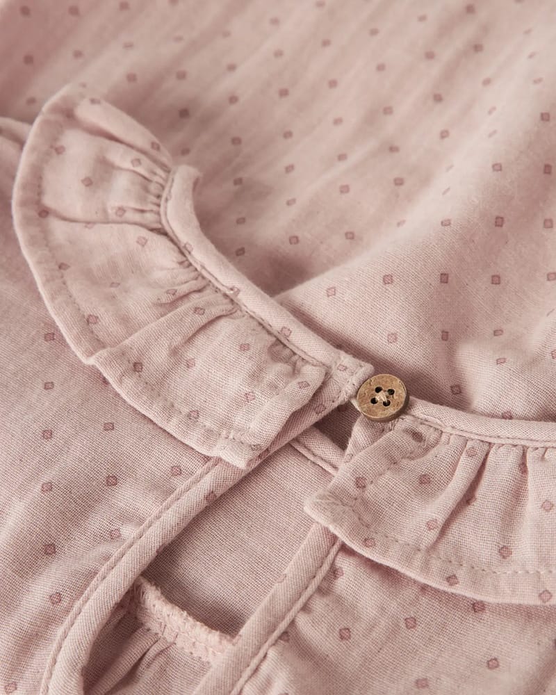 Bluse Barn M/ Volangerkrage - Øko Bomull | NMFDEMBE LS LOOSE SHIRT LIL