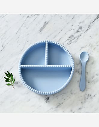 Spisesett, Tallerken og Skje – 100% Silikon | Little Bubble Dining Set