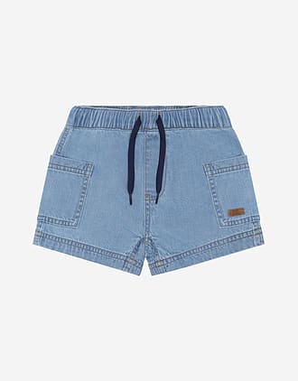 Shorts til Barn m/ Elastisk linning og snøring | HCHans Soft denim