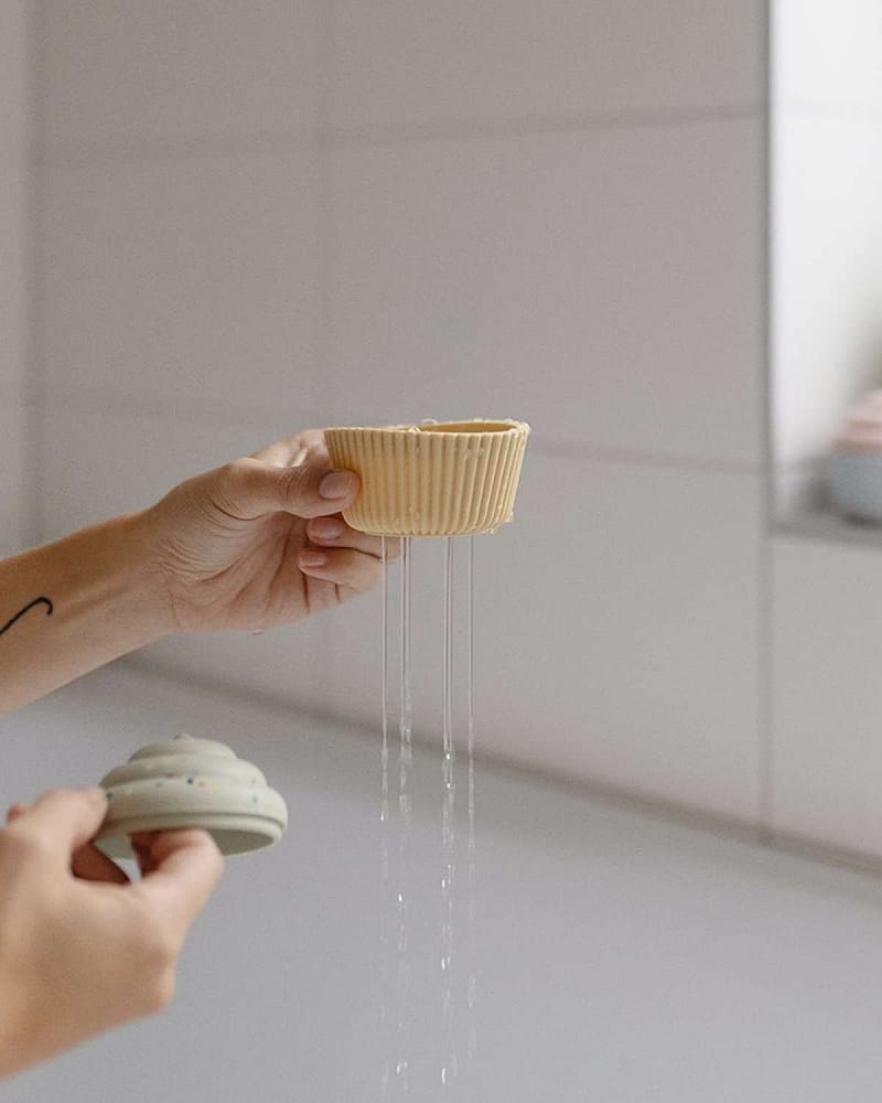 Lekemuffins i Silikon 4pk - ​​Badeleker & Lekemat | Mix and Match Cupcake Toy