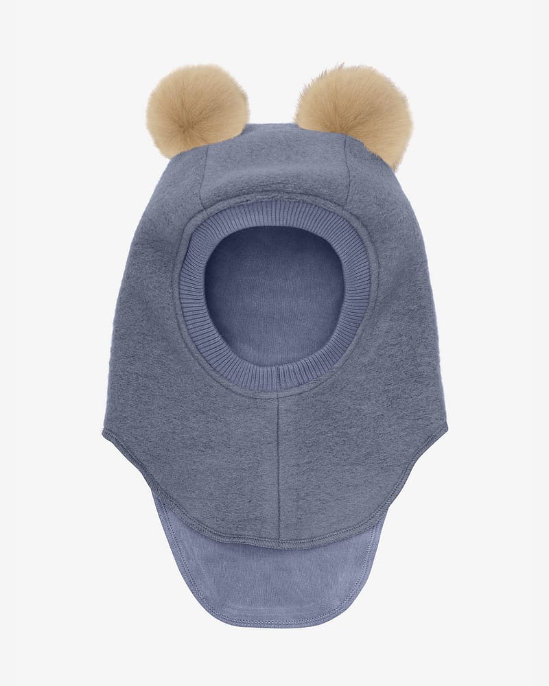 Balaclava Ull 2-Lags - Børstet Ullfleece | Alpaca Pompoms