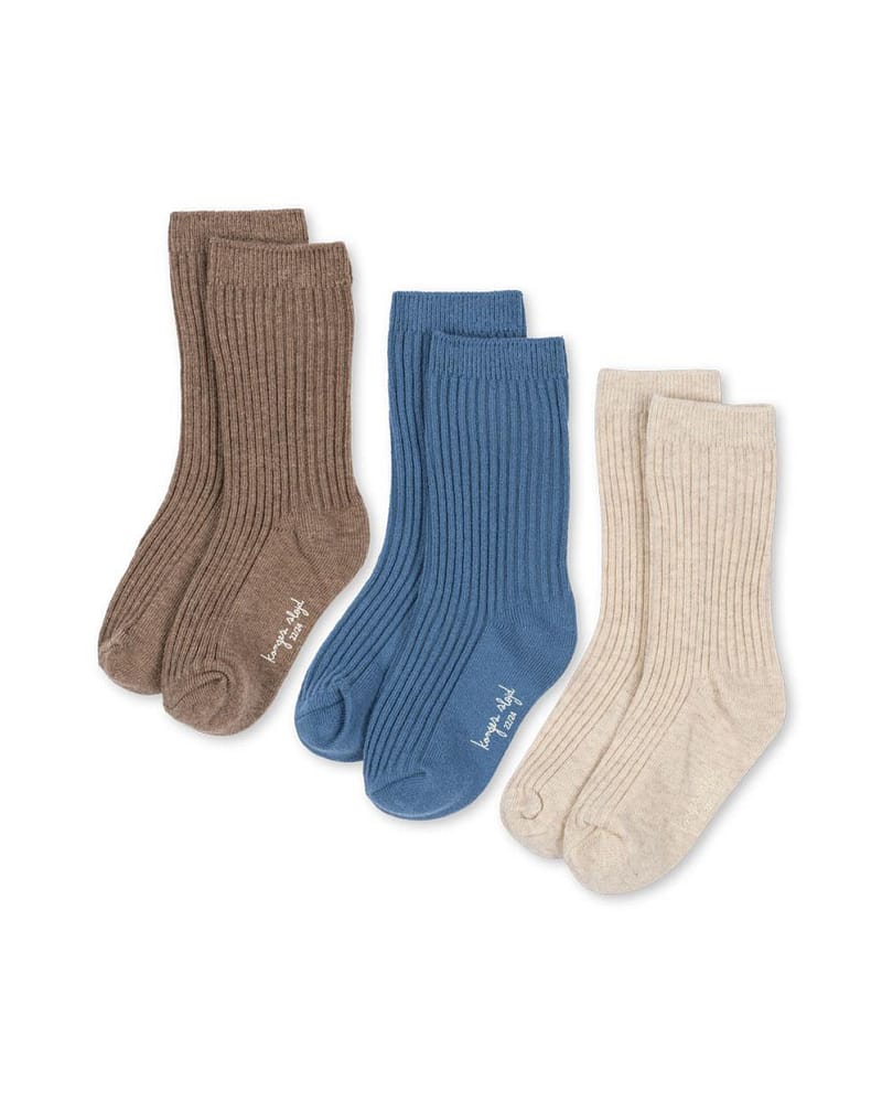 Sokker 3pk m/ forsterket fotsåle - Bomull Mix | Rib Socks