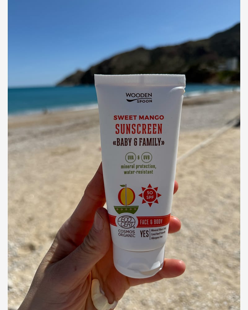 Solkrem Baby & Family SPF50 - Mineral, 100% Naturlig - Trygg for Nyfødt | Sweet Mango, 150 ml