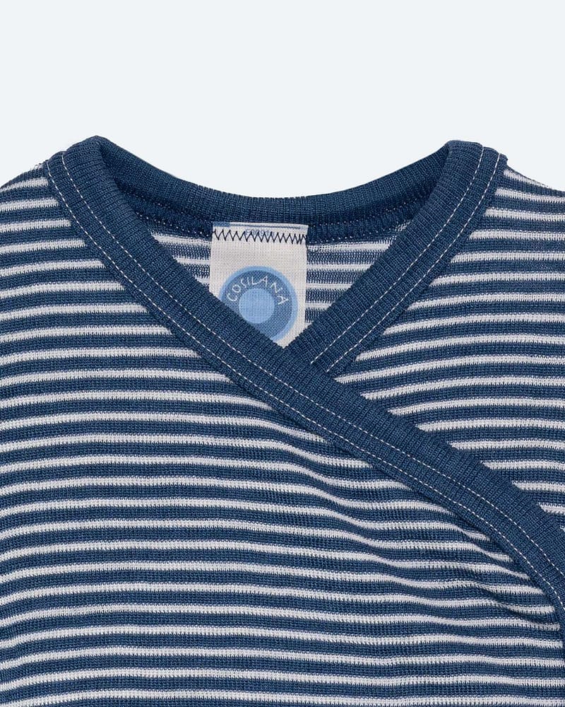 Omslagsbody Ull / Silke - Cosilana, Blå Stripe