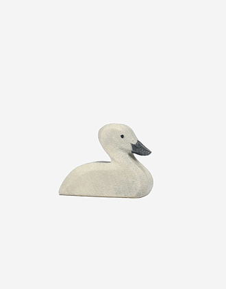 Svaneunge - Håndlaget Trefigur | Swan Small