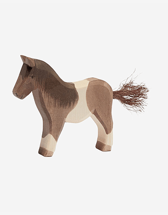 Hest Lekedyr - Håndlaget Trefigur | Bondegård Leke, liten 10cm