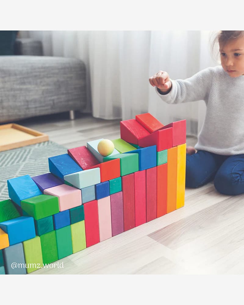 Byggesett og Puslespill - 30 skrå klosser | Sloping Blocks