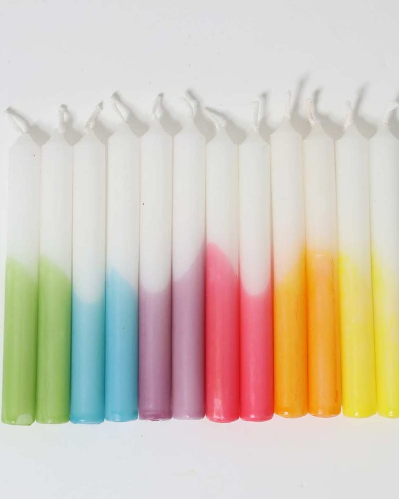 Lys til Bursdagsring - 12pk - 100% Ceresinvoks | Grimms Lysestake