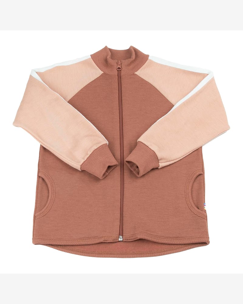 Ullgenser i glatt ullfleece - Cardigan m/ glidelås